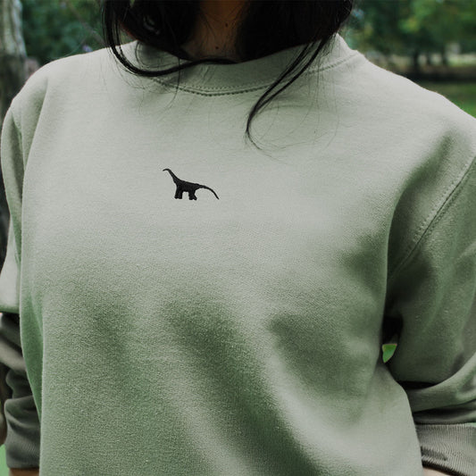 Tiny Embroidered Dino Sweatshirt (Unisex)