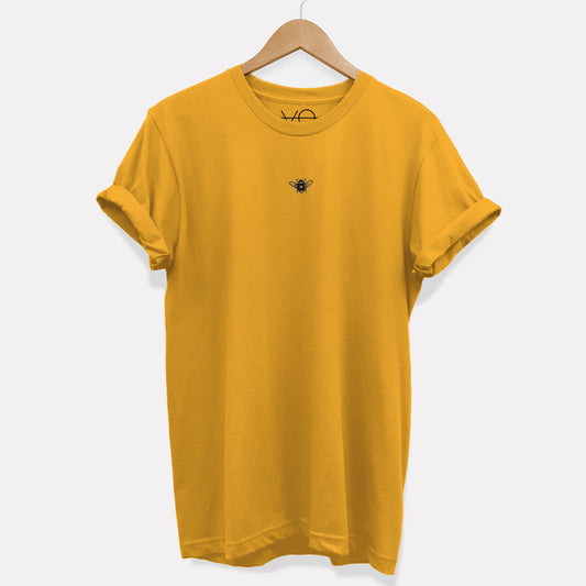 Tiny Embroidered Bumble Bee T-Shirt (Unisex)