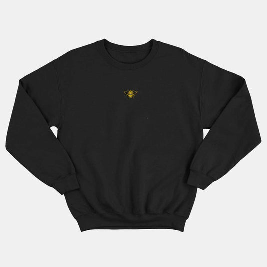 Tiny Embroidered Bumble Bee Kids Sweatshirt (Unisex)