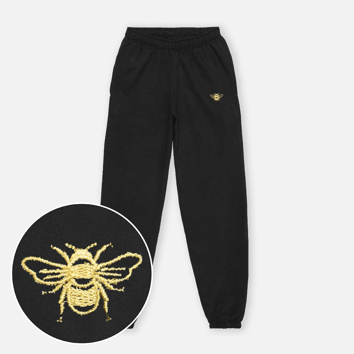 Tiny Embroidered Bumble Bee Joggers (Unisex)