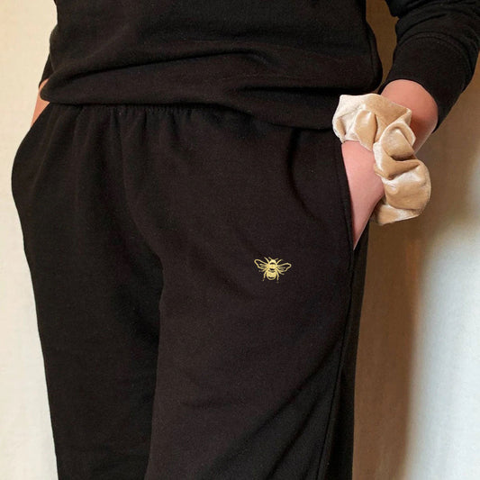 Tiny Embroidered Bumble Bee Joggers (Unisex)