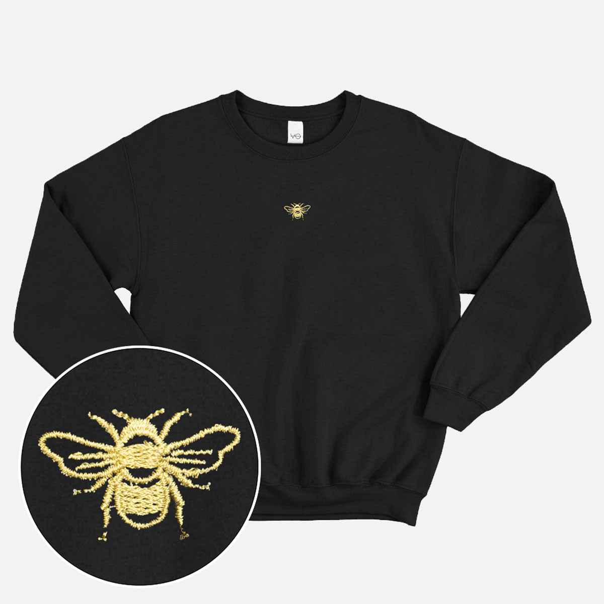 Tiny Embroidered Bumble Bee Sweatshirt (Unisex)