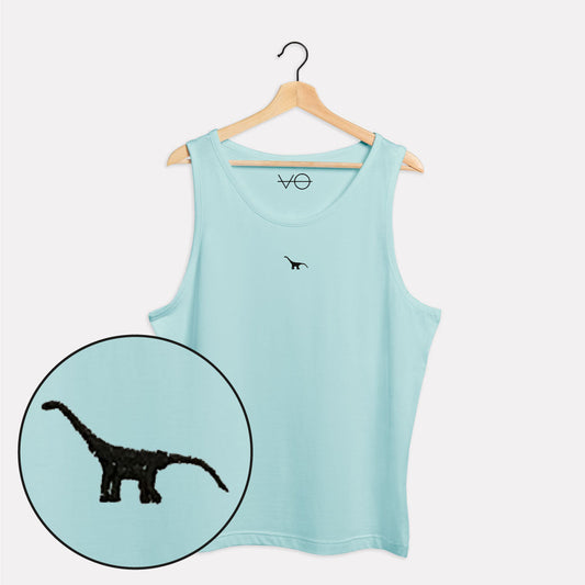 Tiny Embroidered Dino Tank (Unisex)