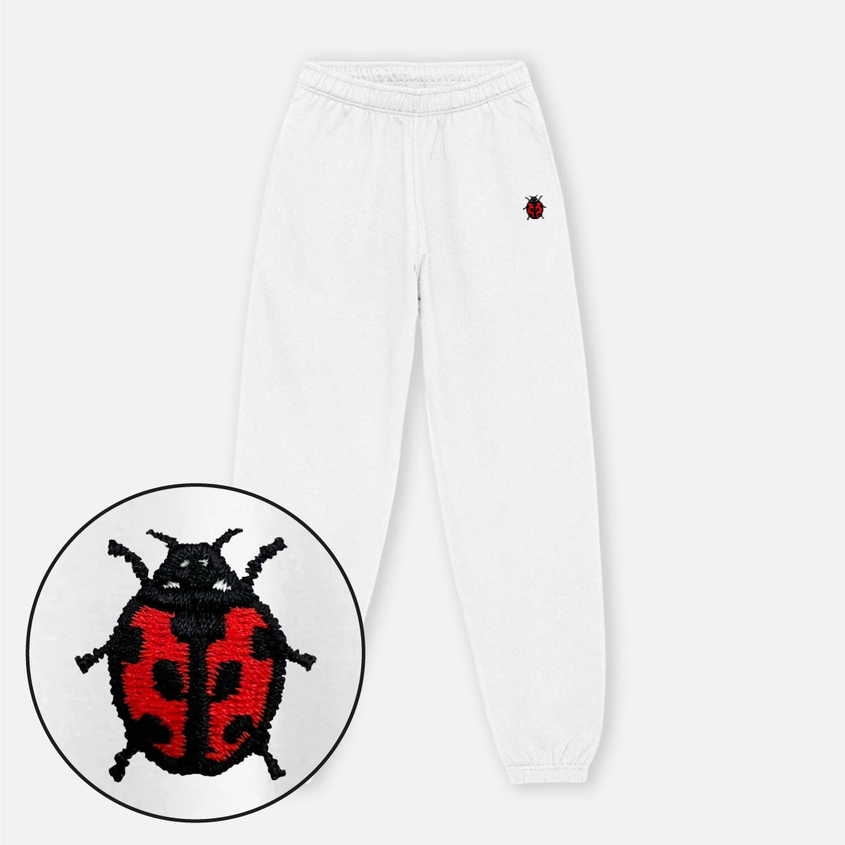 Tiny Ladybug Embroidered Joggers (Unisex)