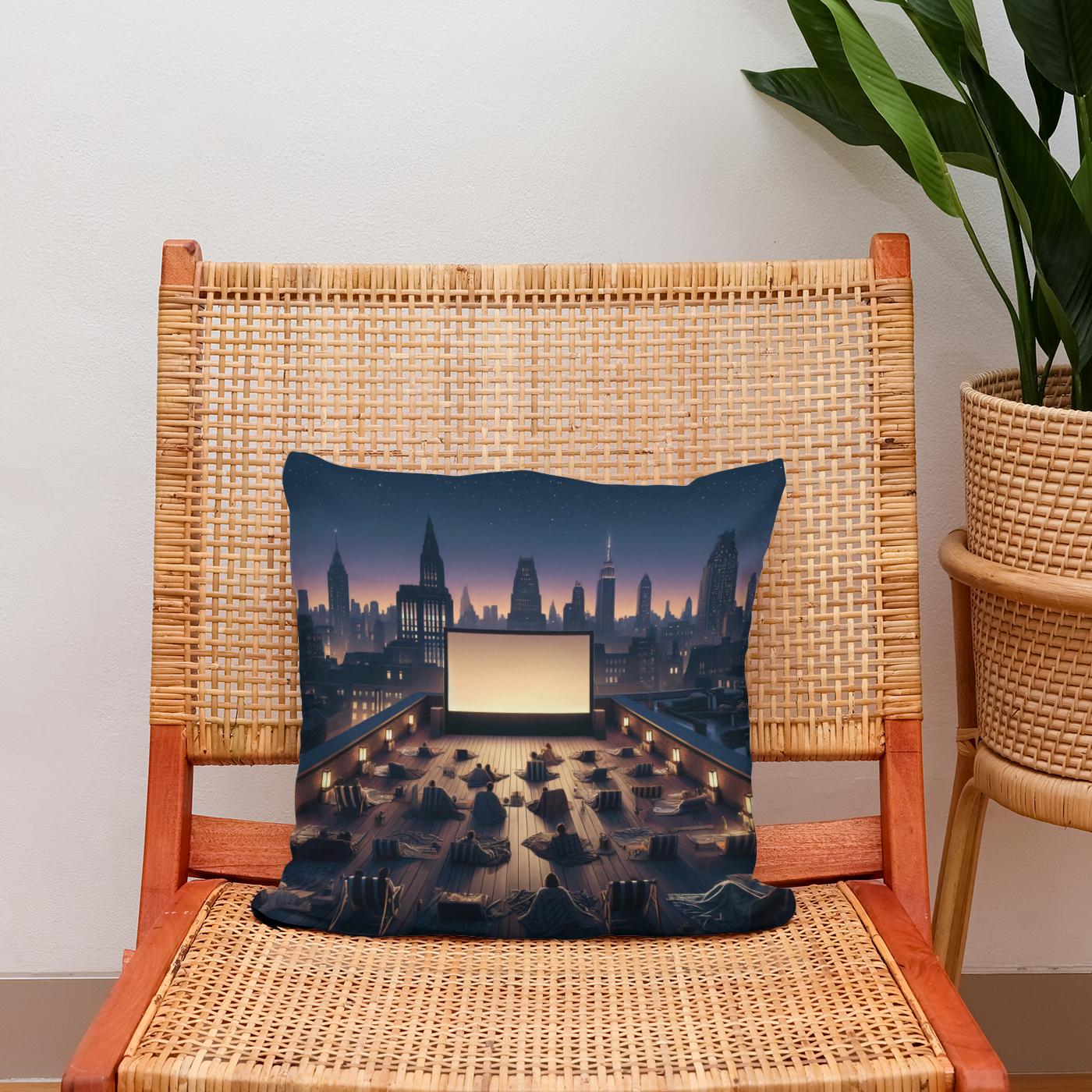 Rooftop Cinema Summer Nights Cotton Cushion