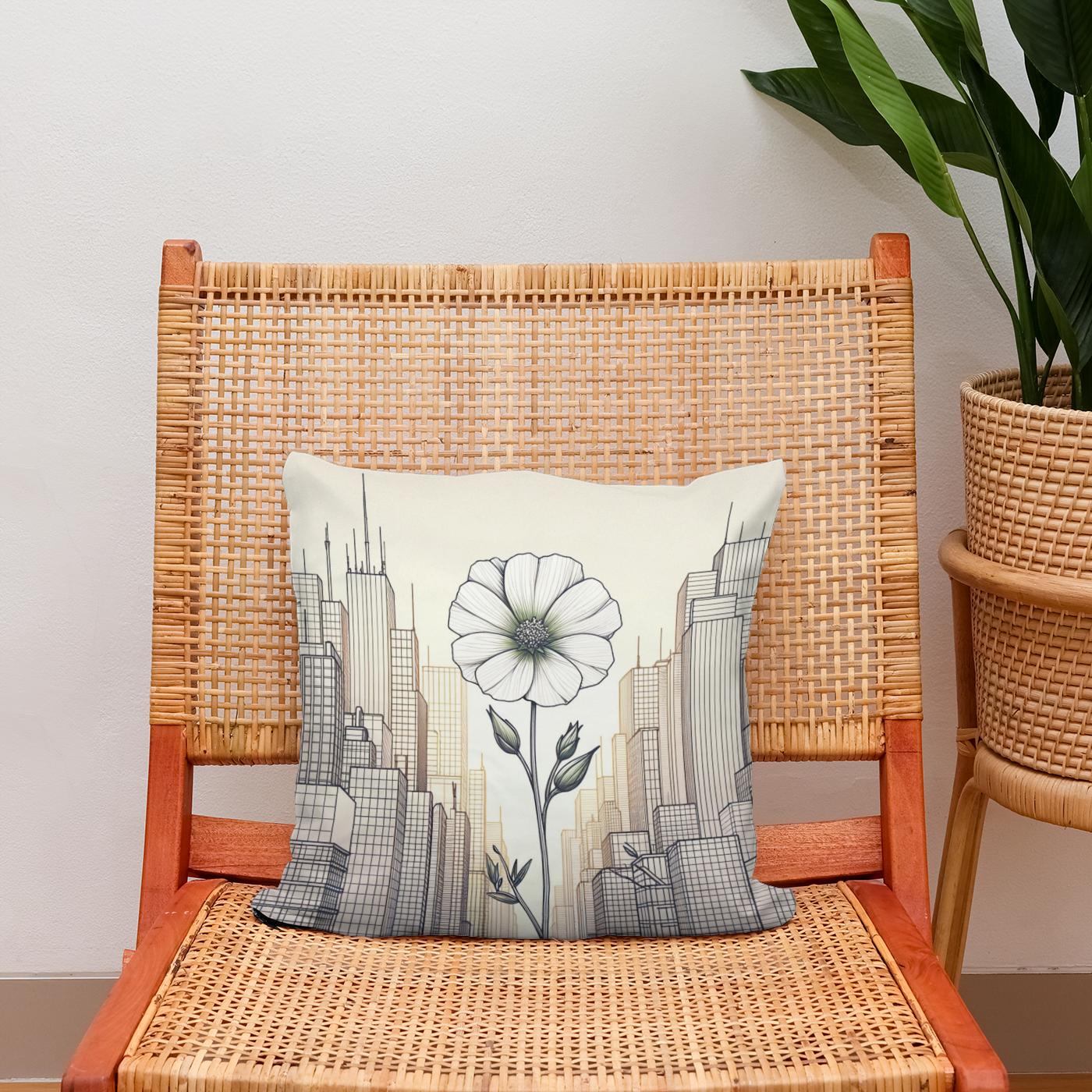 Urban Blossom Cotton Cushion
