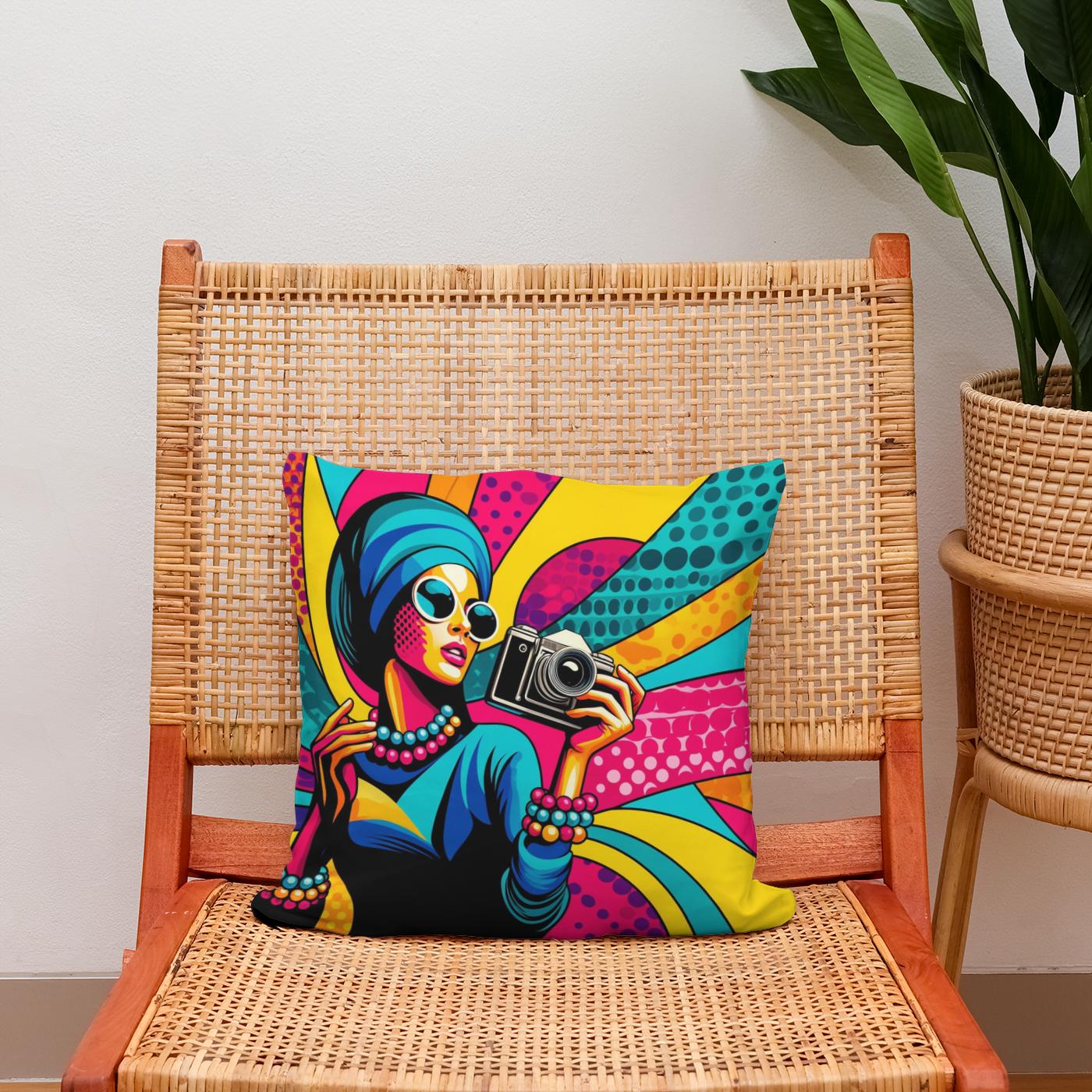 Radiant Retro Cotton Cushion