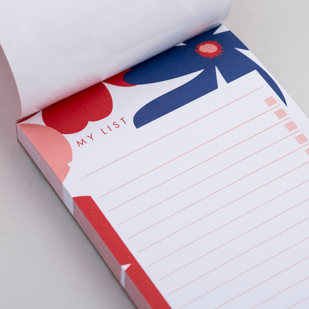 Matilda Myres | Slim List Pad with Magnetic Strip | Floral