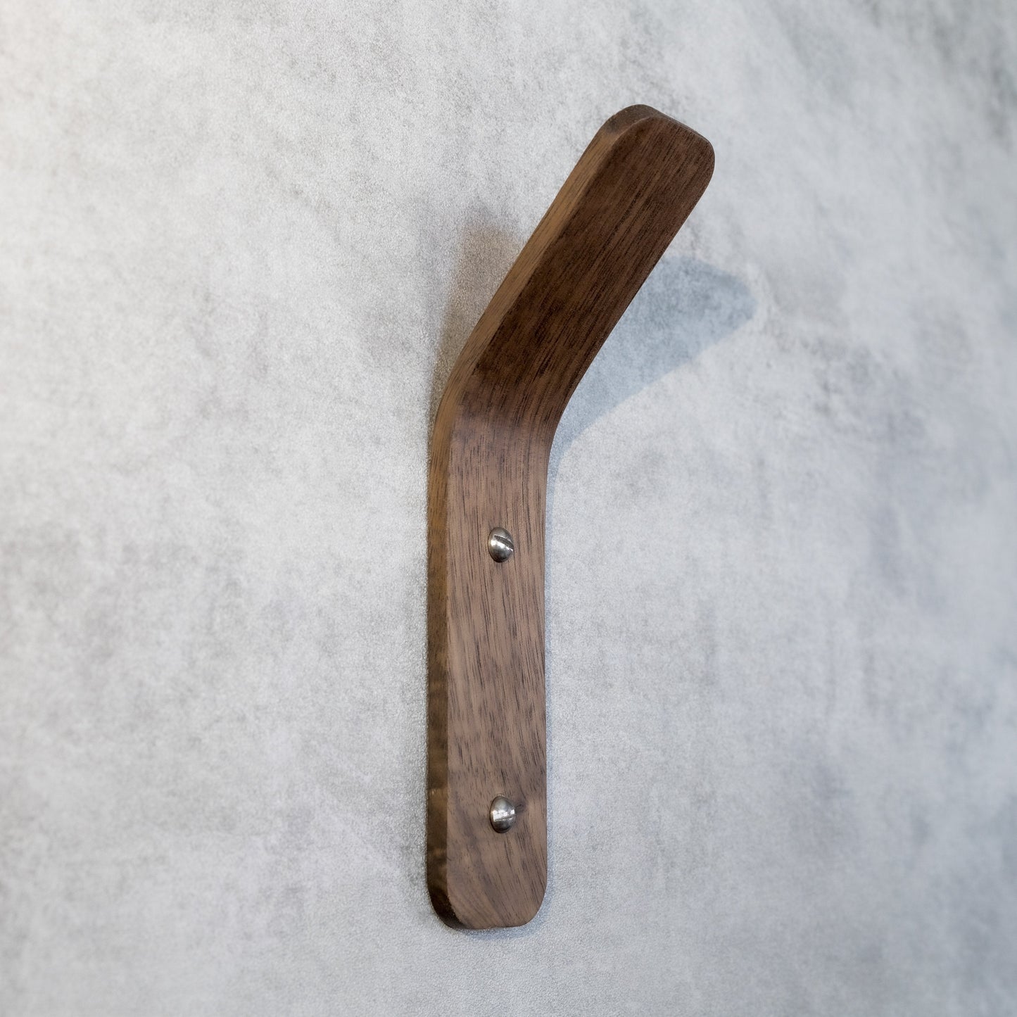 Walnut Wall Hooks Tordu | Curved Scandinavian Coat Hooks | Heavy Duty 7kg | UK Made