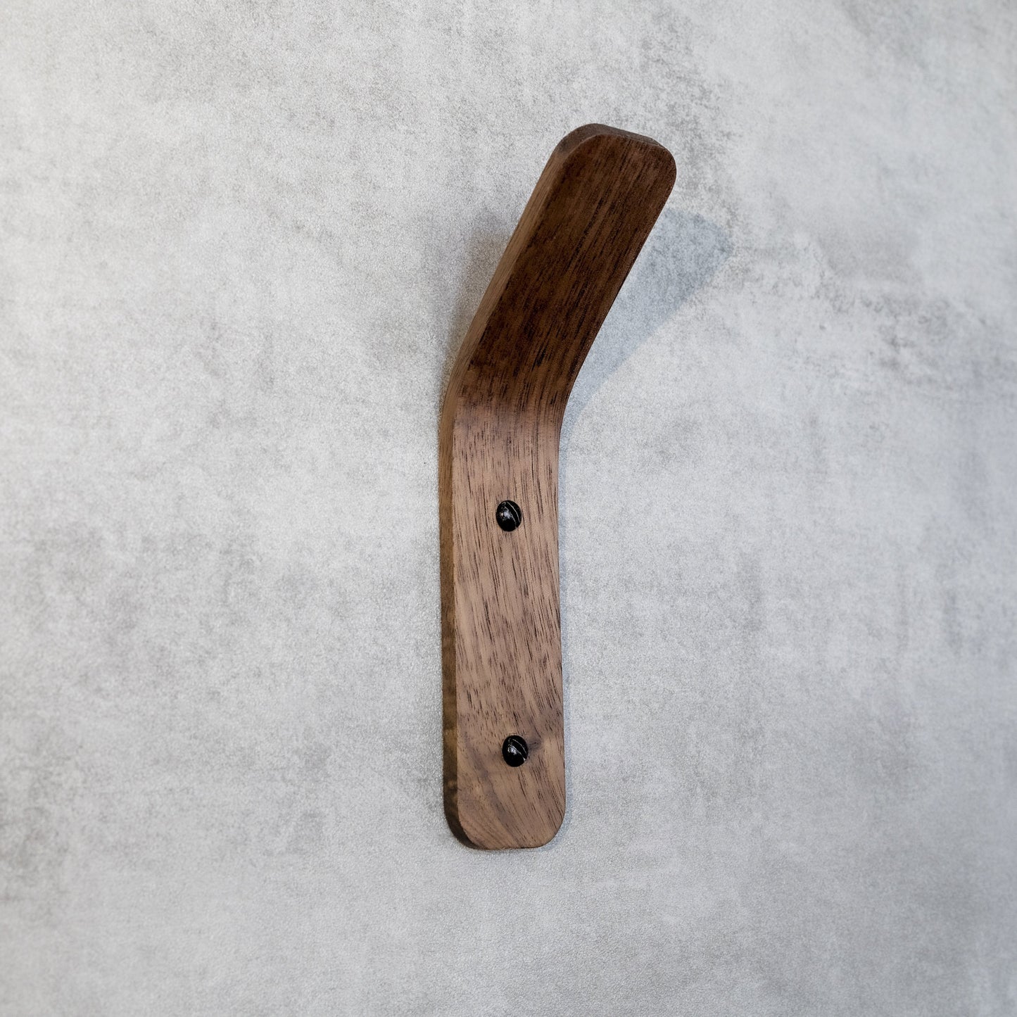 Walnut Wall Hooks Tordu | Curved Scandinavian Coat Hooks | Heavy Duty 7kg | UK Made