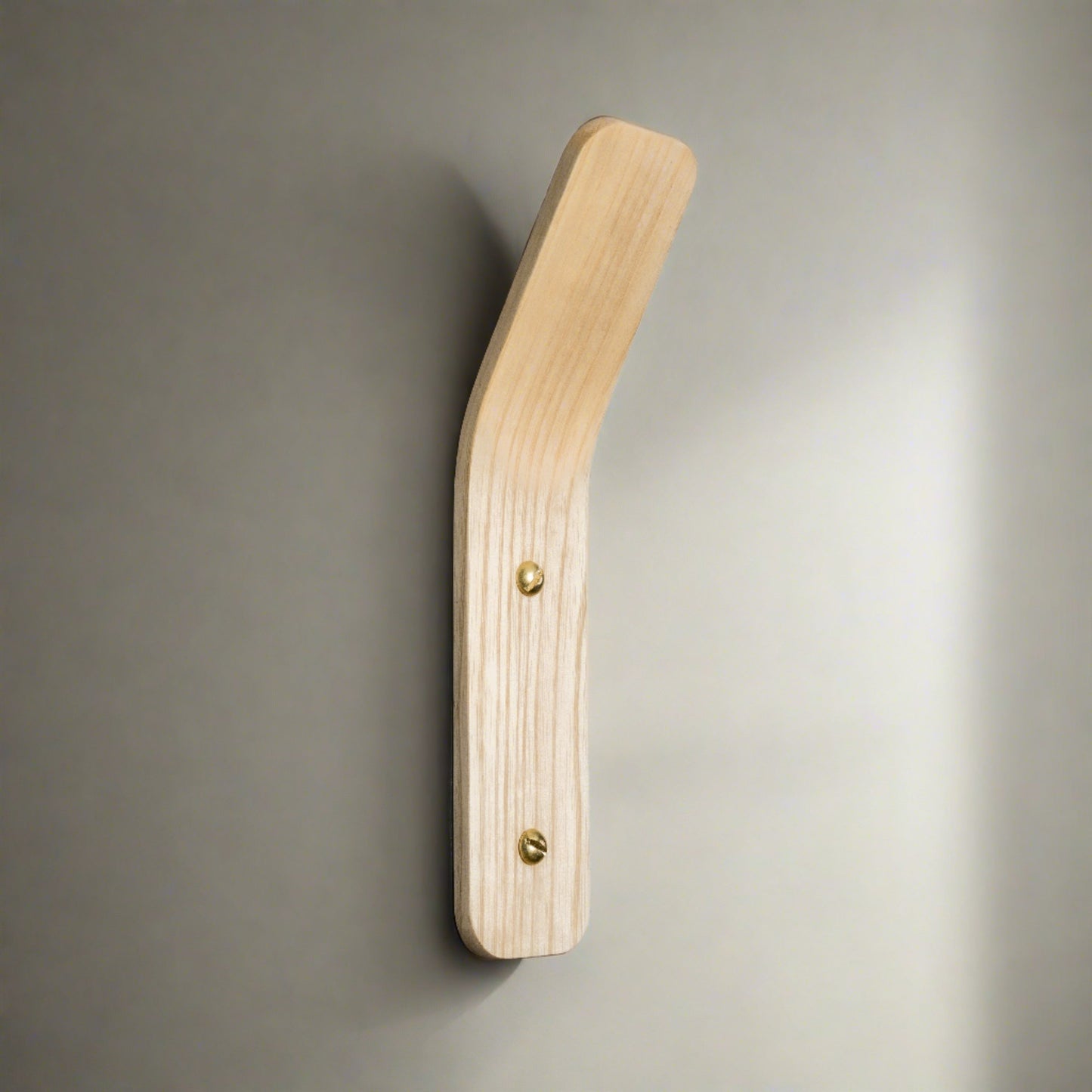 Ash Wall Hooks Tordu | Curved Scandinavian Coat Hooks | Heavy Duty 7kg | UK Made