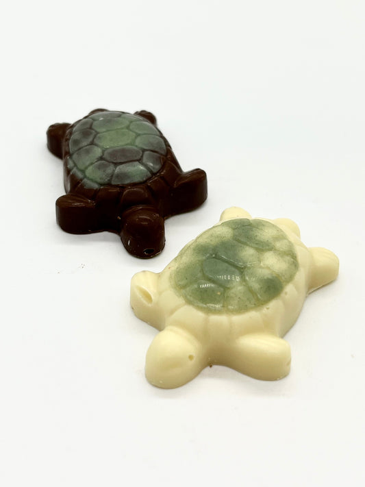 Turtles in Milk and White Chocolate