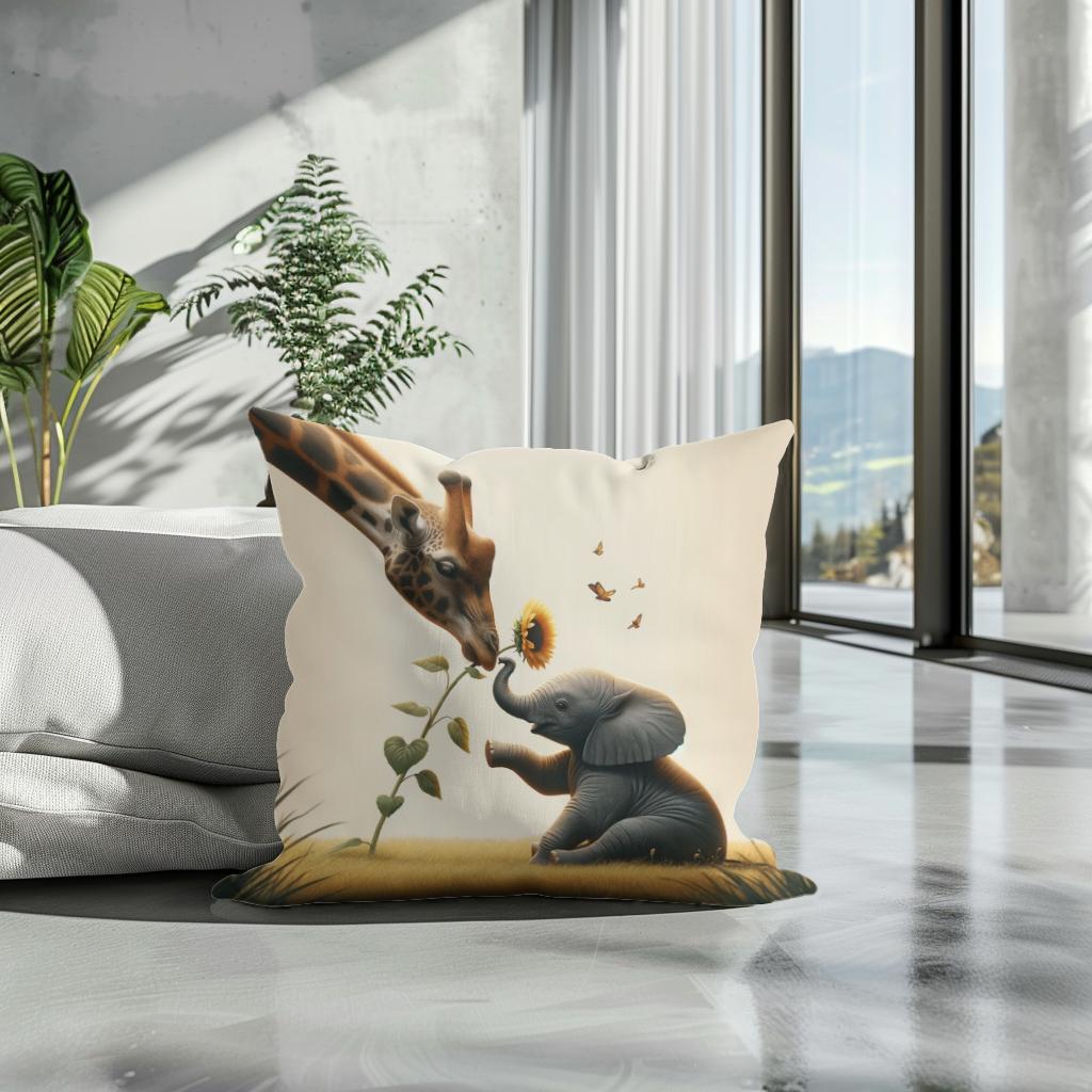 Sunflower Safari Bond Cotton Cushion