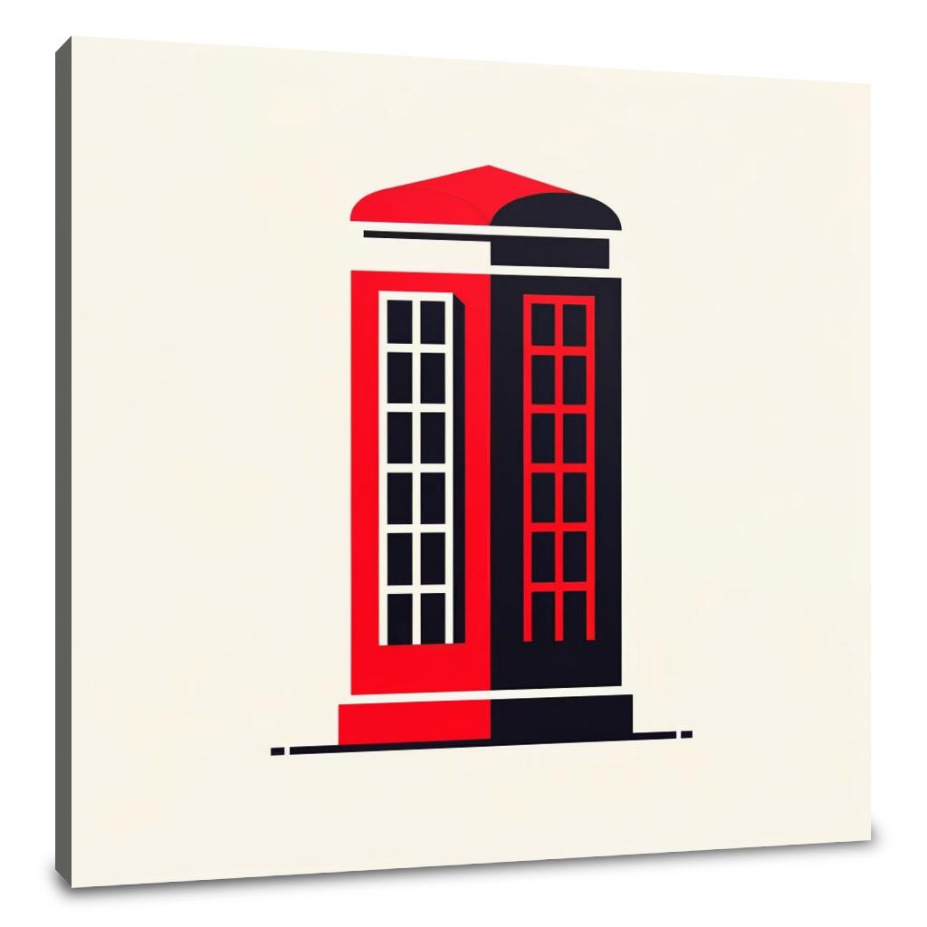 Modern Contrast London Call Canvas