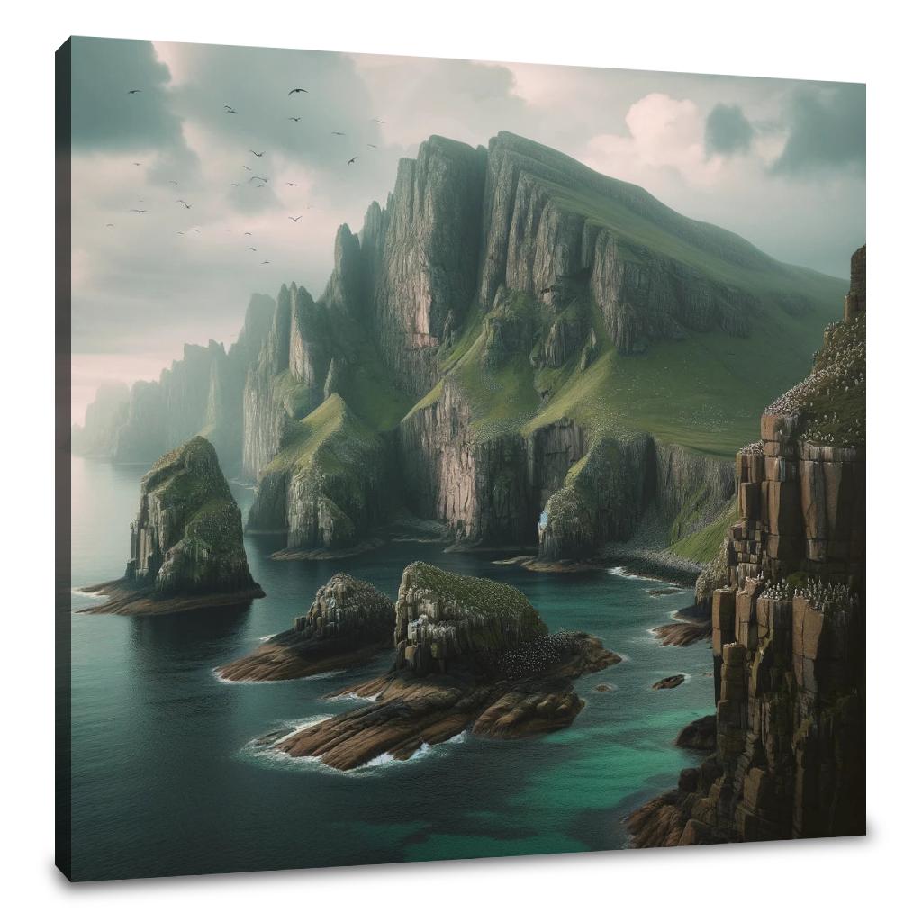 Coastal Cliff Serenity Canvas