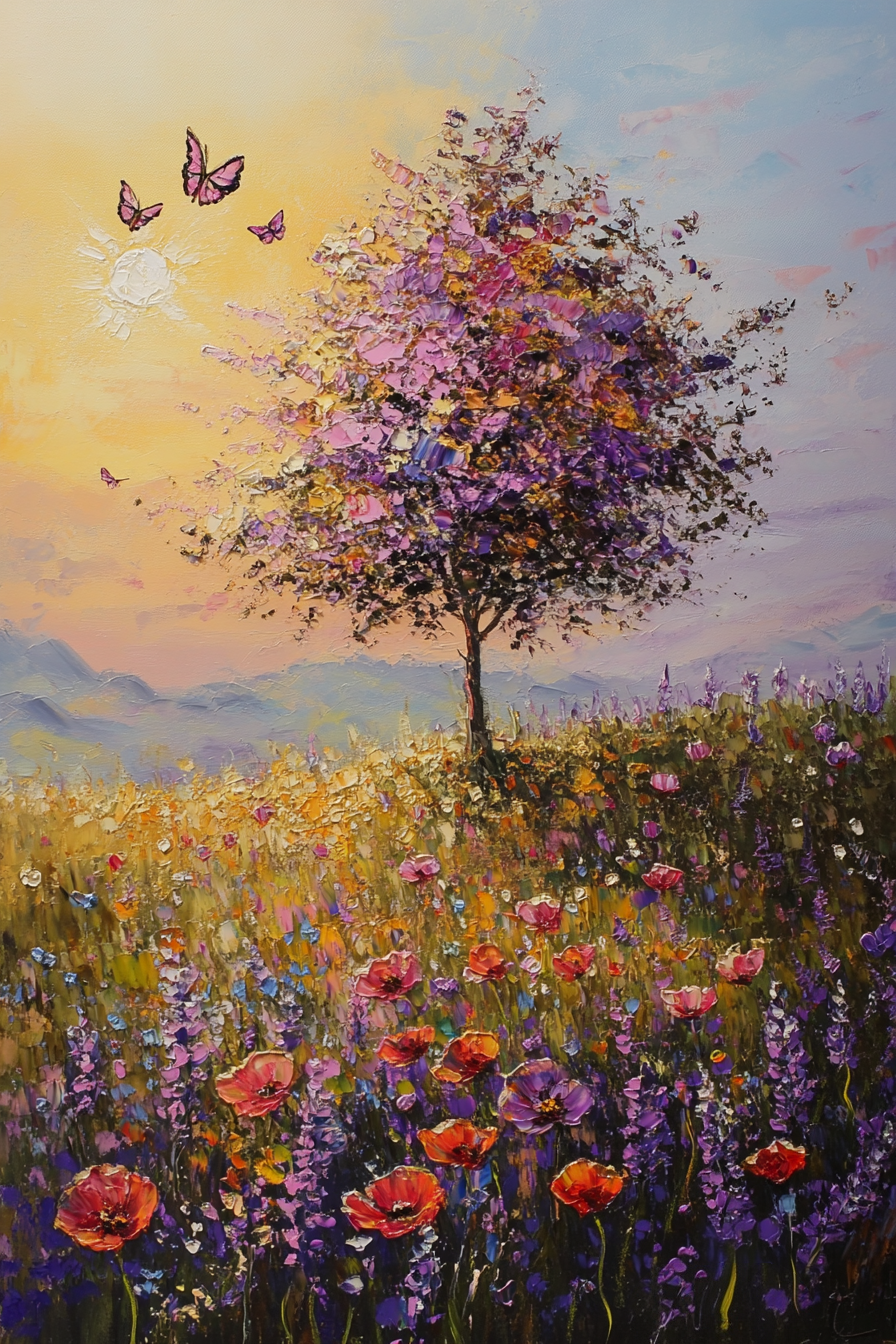 Tranquil Cherry Tree Canvas