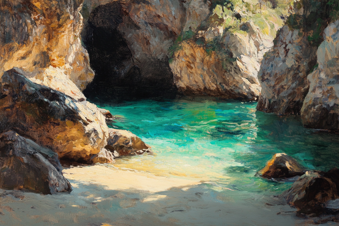 Tranquil Cove Reflection Canvas