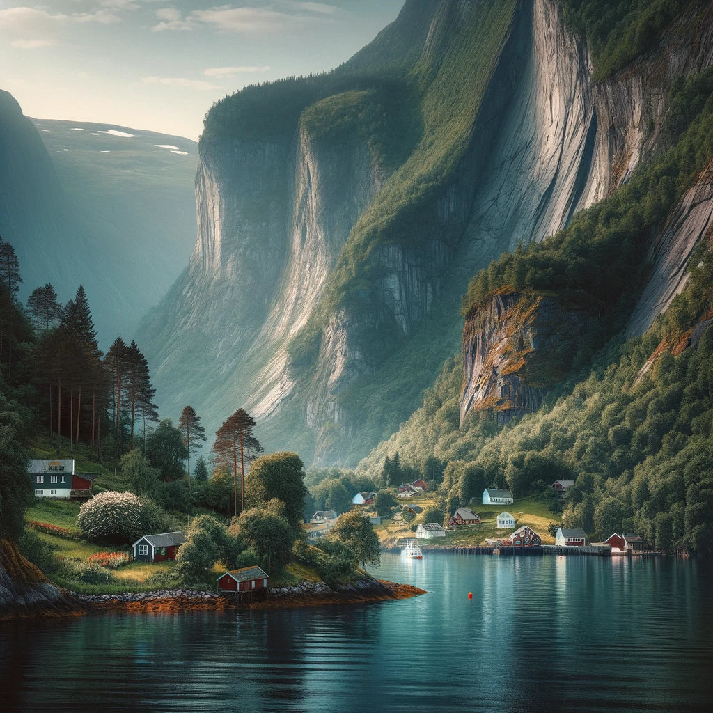 Tranquil Fjord Canvas