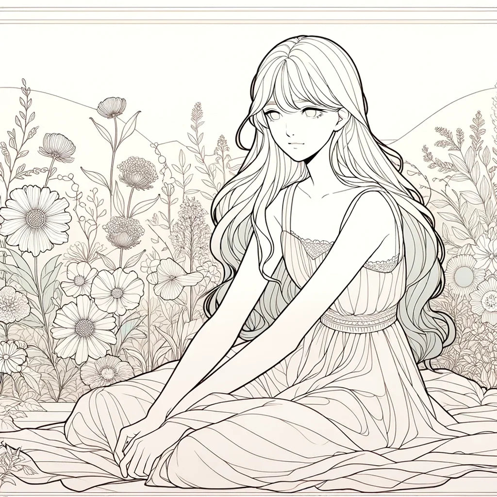 Tranquil Garden Girl Canvas