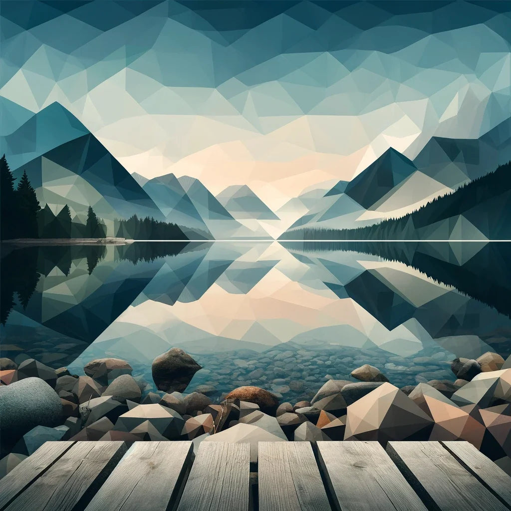 Tranquil Geometry Canvas