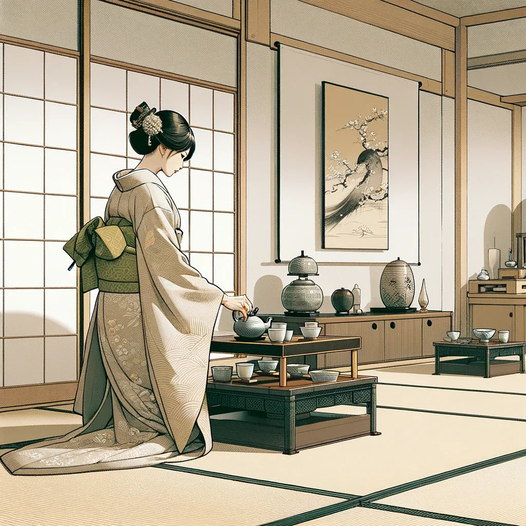Tranquil Kimono Ceremony Canvas