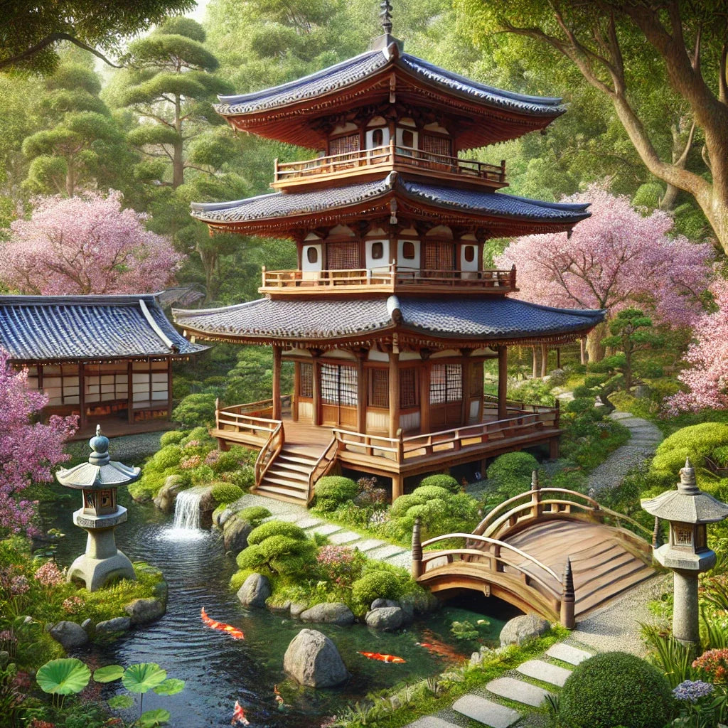 Tranquil Pagoda Canvas