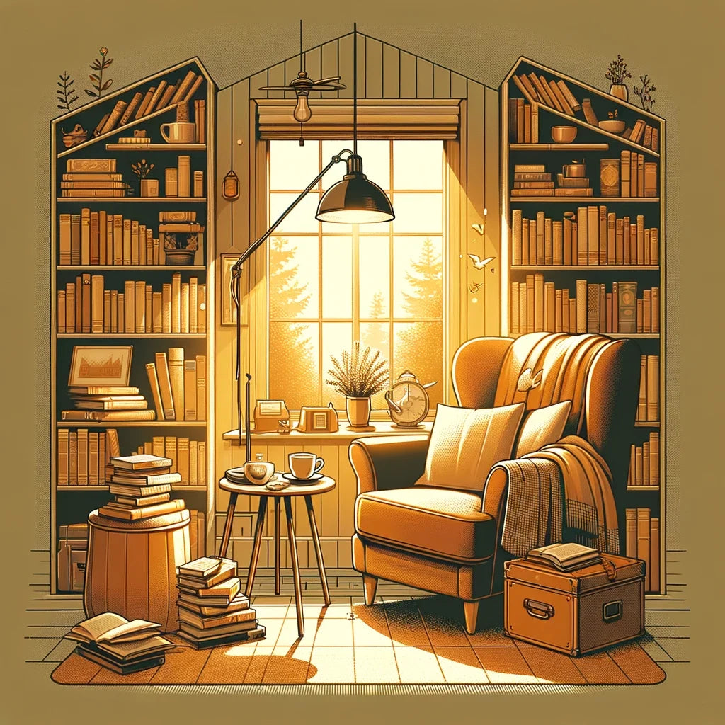Tranquil Reader's Cotton Cushion