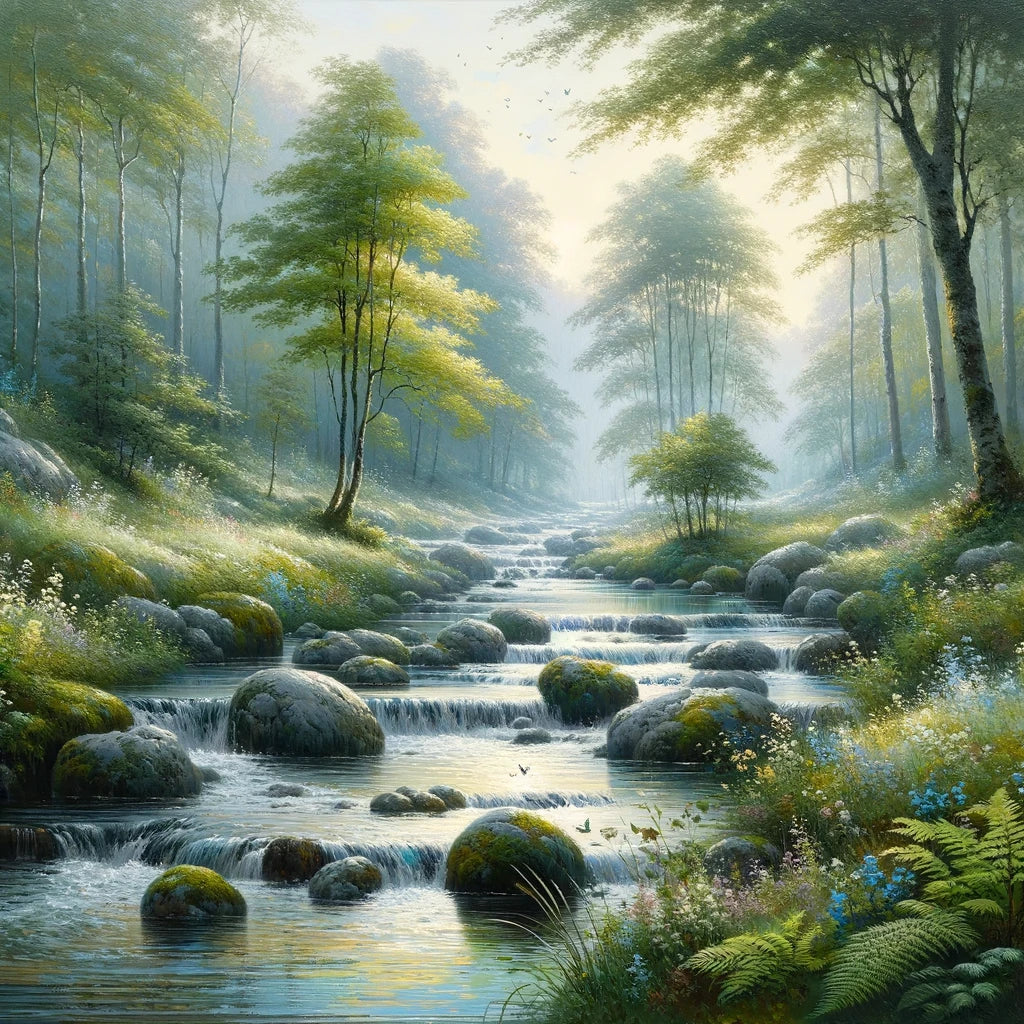 Tranquil Stream Canvas