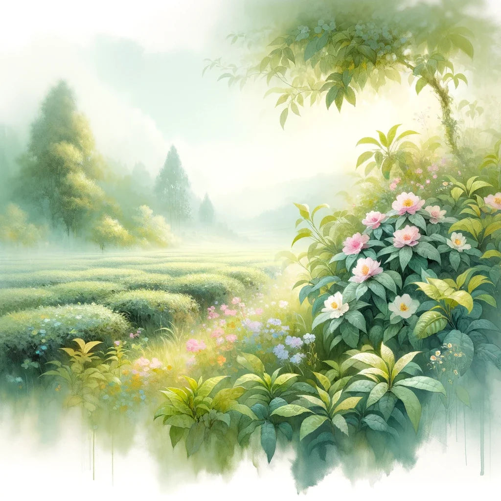 Tranquil Teagarden Cotton Cushion
