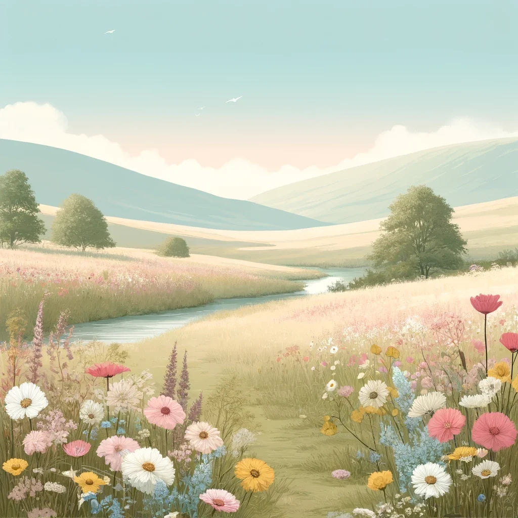 Tranquil Wildflower Meadow Canvas