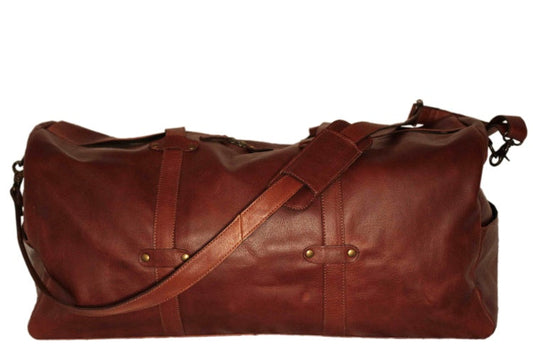 Large Leather Duffel Bag