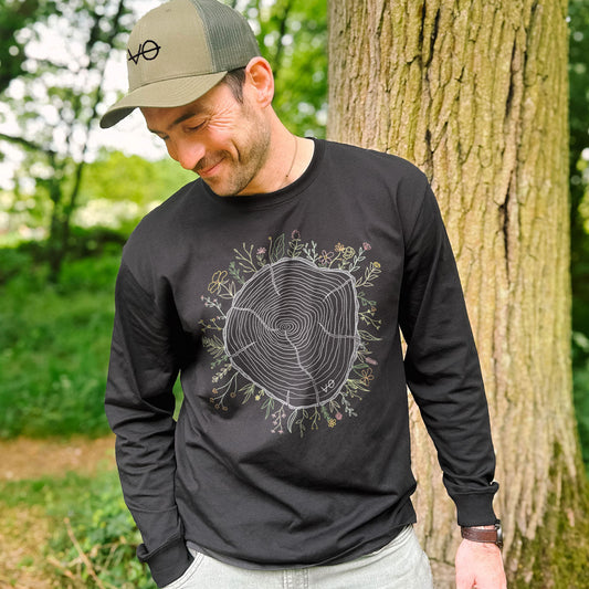 Tree Rings Long Sleeve T-Shirt (Unisex)