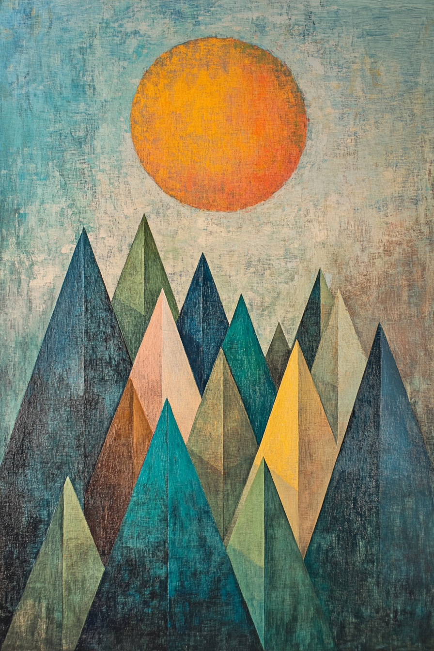 Triangular Harmony Mountain Canvas