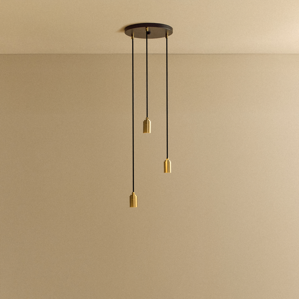 Triple Pendant in Brass