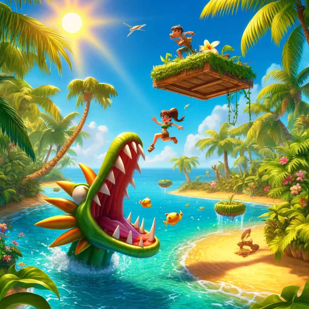 Tropical Island Escape Canvas