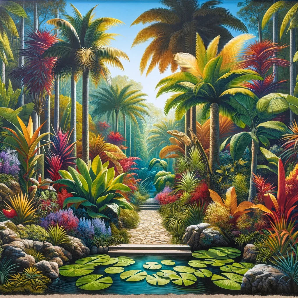 Tropical Oasis Cotton Cushion