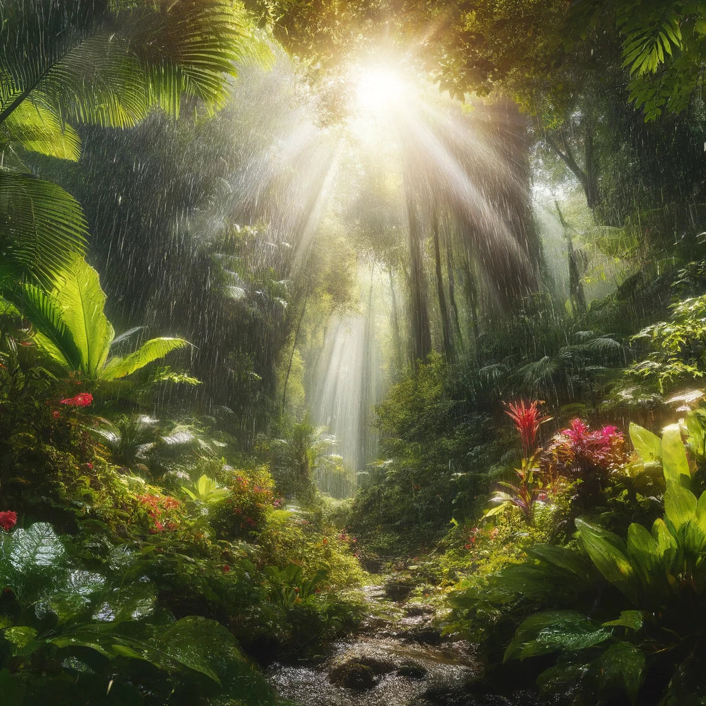 Tropical Rain Shower Canvas