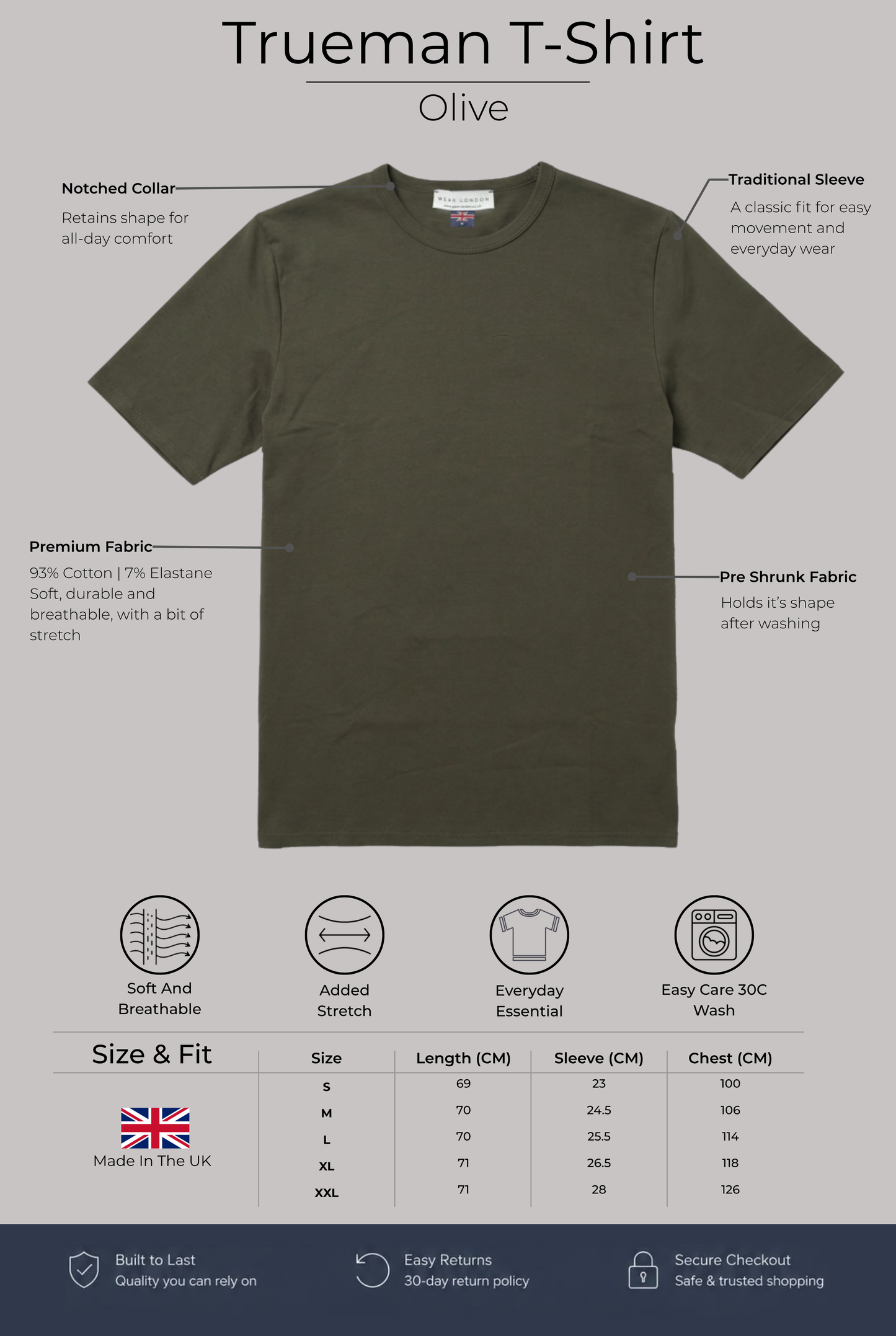 Trueman Regular Fit T-Shirt - Olive