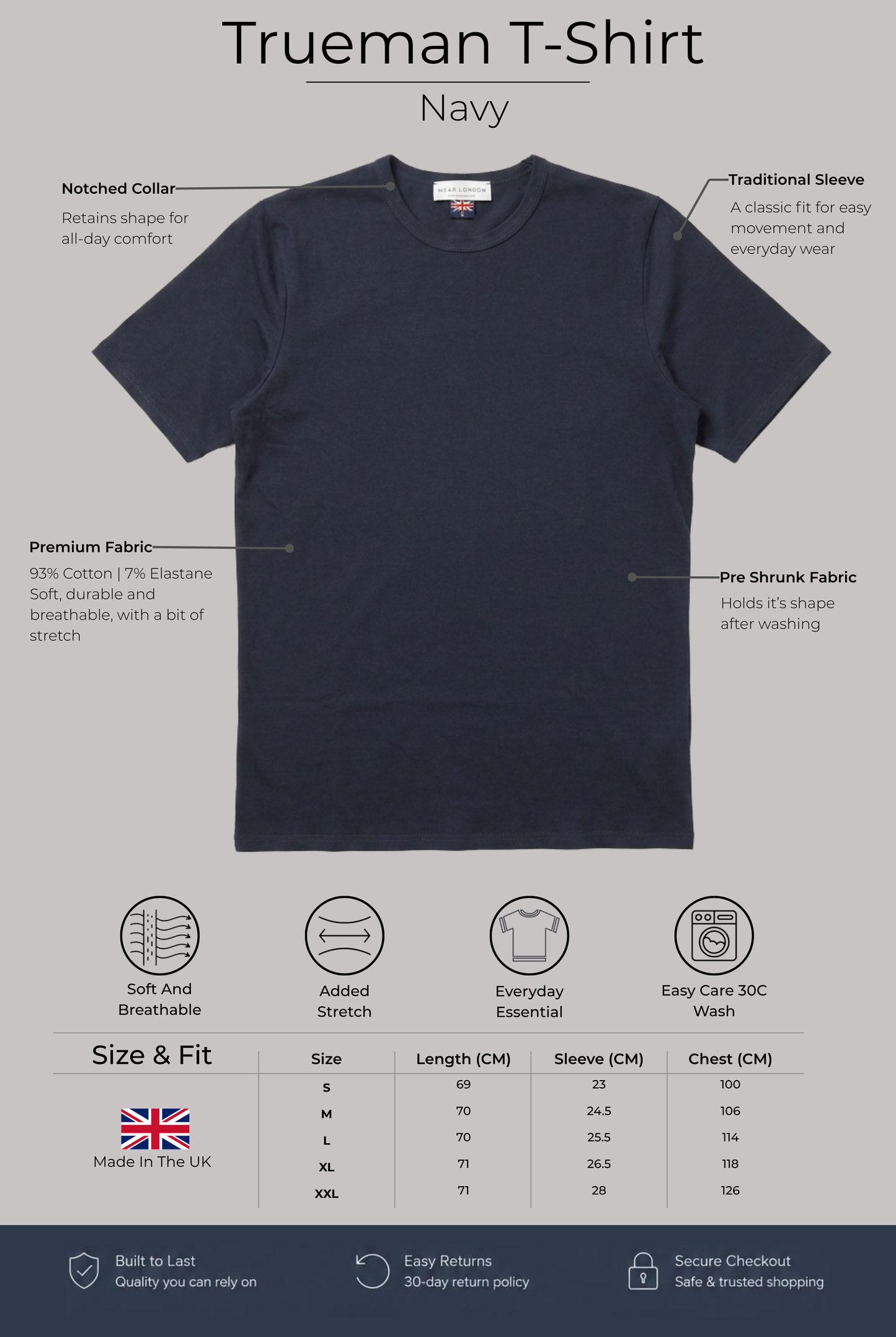 Trueman T-Shirt - Navy