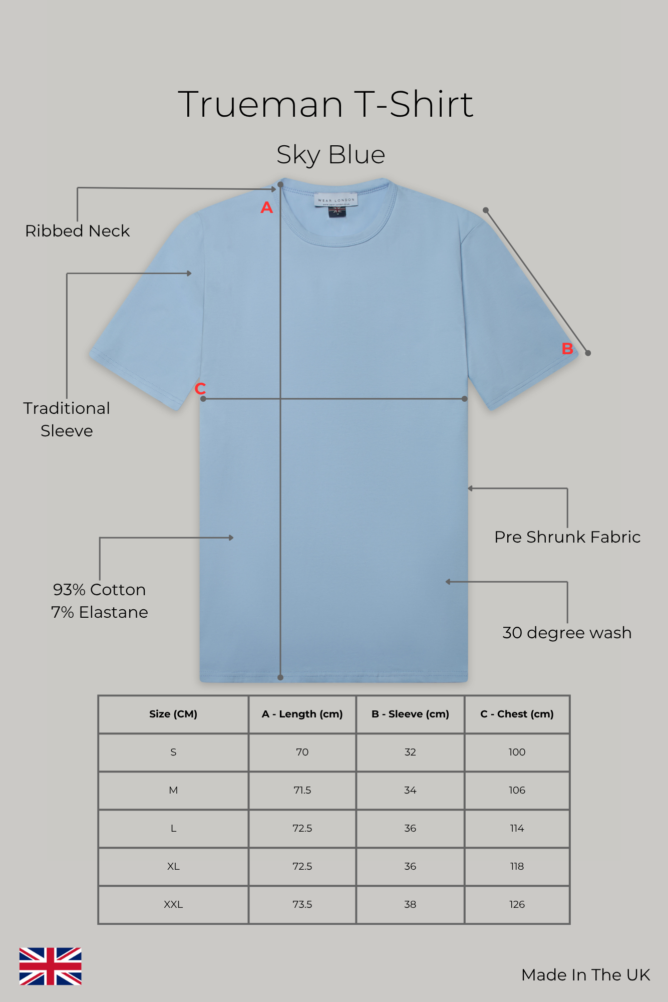 Trueman T-Shirt - Sky Blue