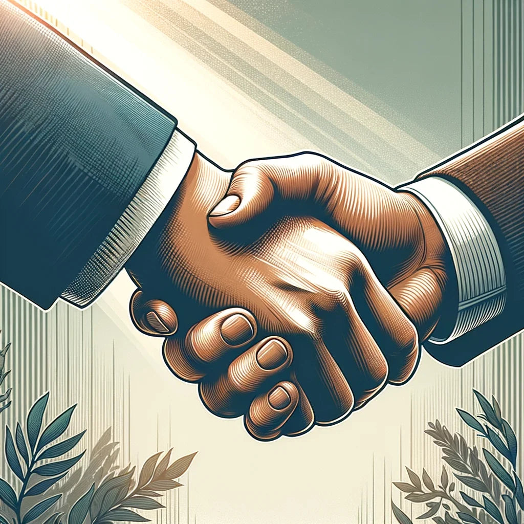 Trustful Handshake Canvas