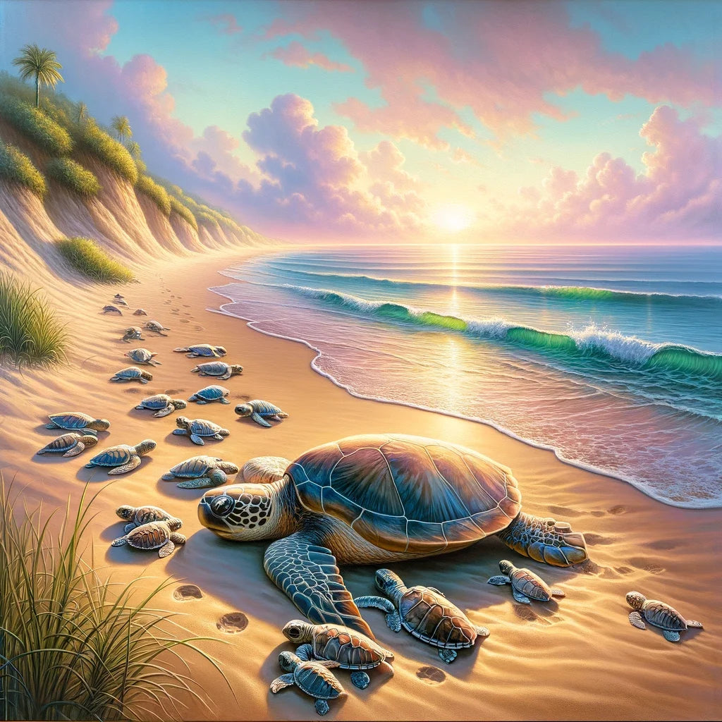 Turtle Haven Dawn Cotton Cushion