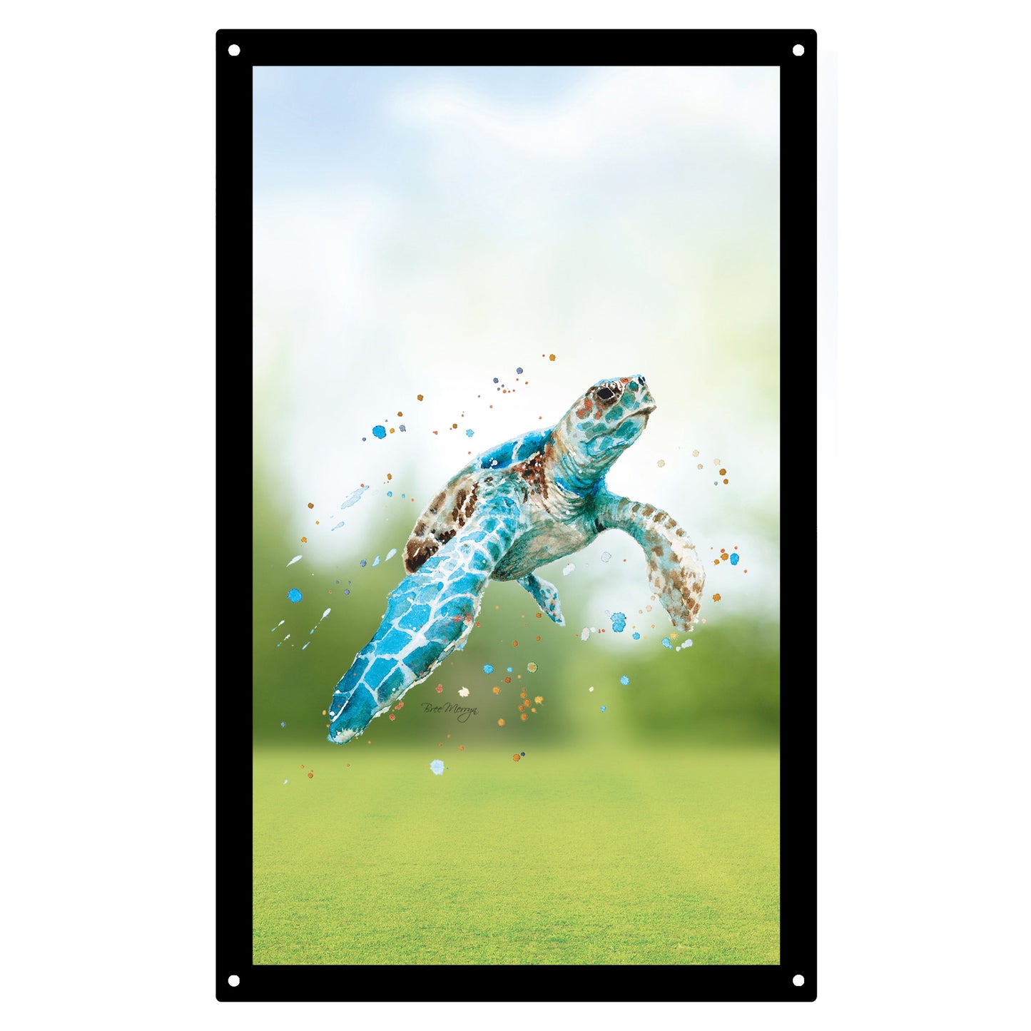 SunCatcher Garden Mirror Nosy Turtle – Rectangular Illustrations by Bree Merryn