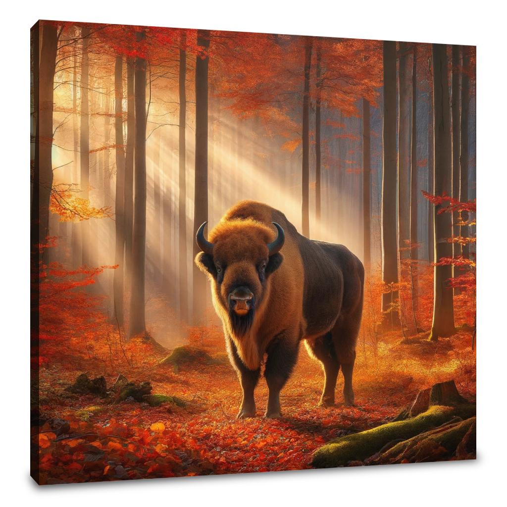Autumn Bison Canvas