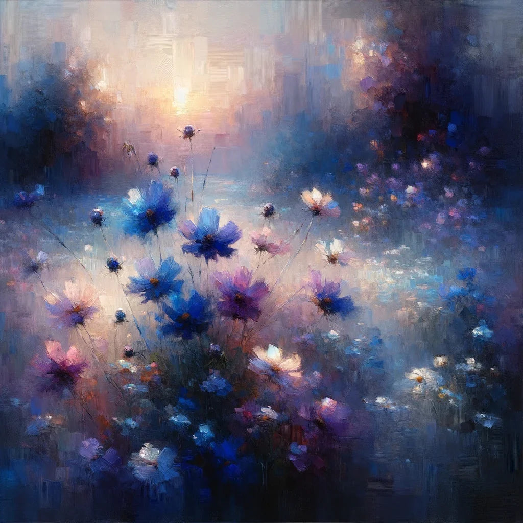 Twilight Bloom Serenity Cotton Cushion