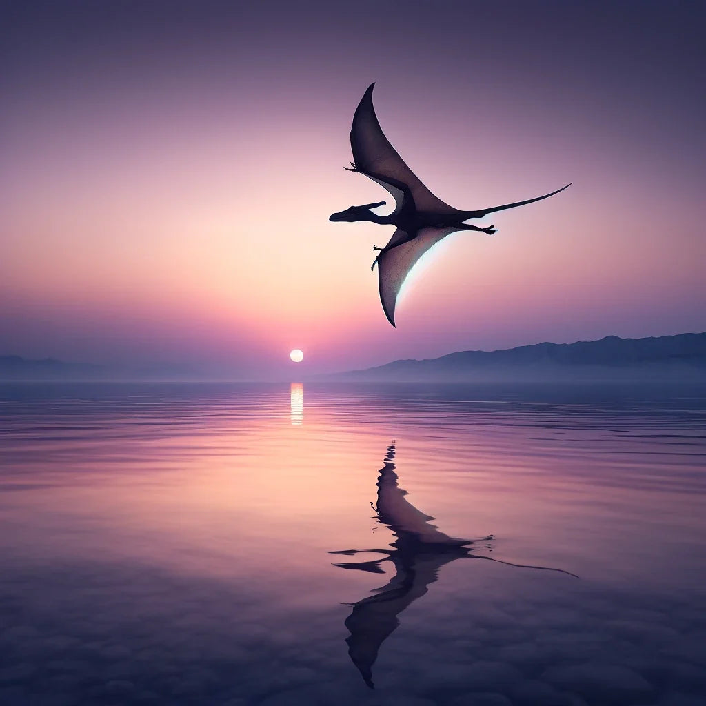 Twilight Glide Pterodactyl Canvas