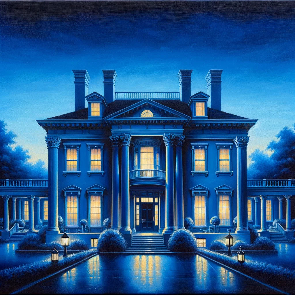Twilight Grace Mansion Cotton Cushion