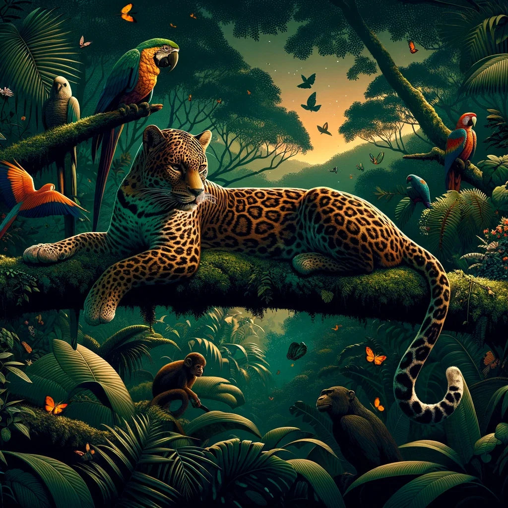 Twilight Jungle Cotton Cushion