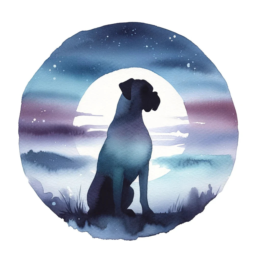 Twilight Vigil Boxer Silhouette Canvas