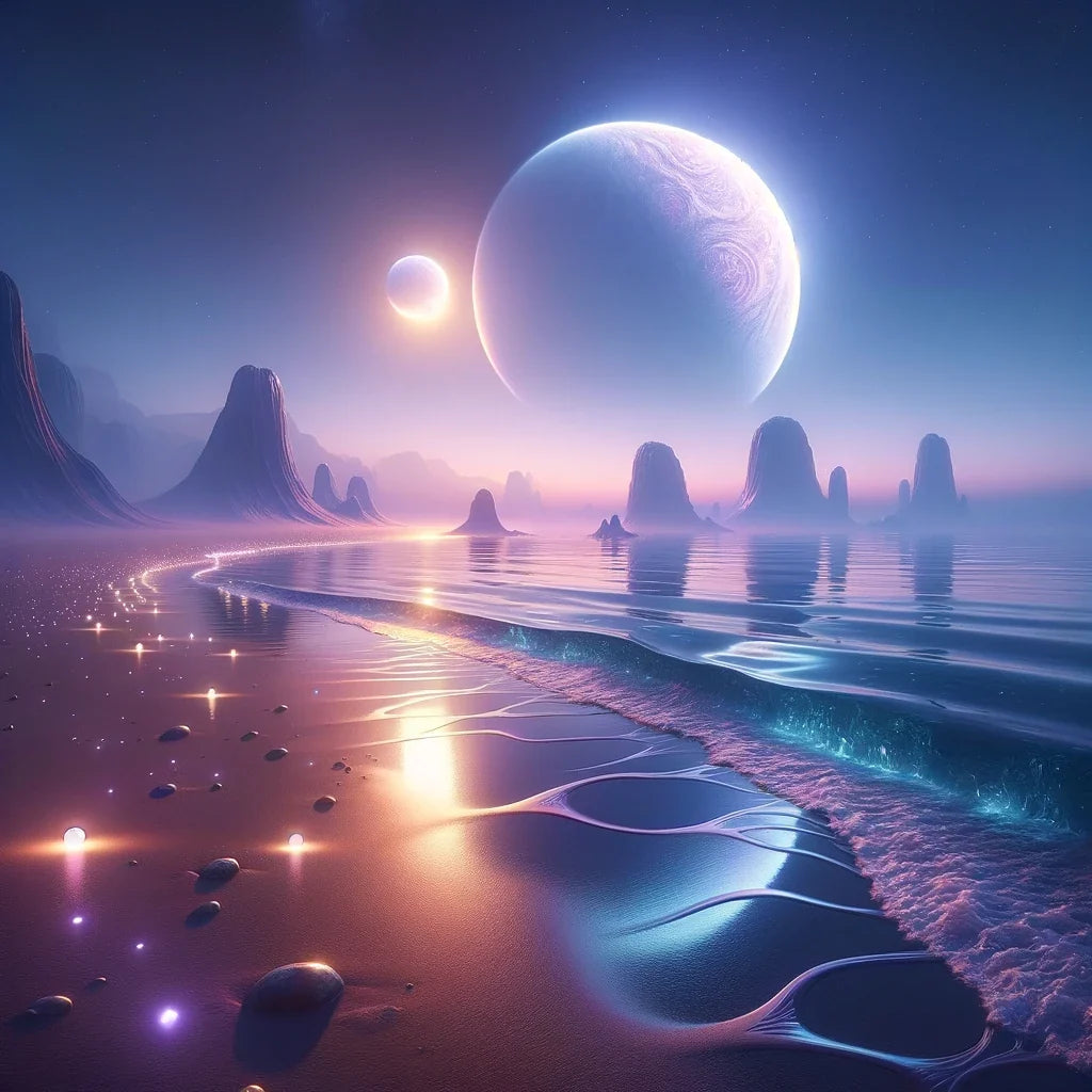 Twin Moon Beach Canvas